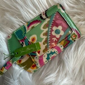 NWT Vera Bradley Floral Pattern ID Luggage Tag in Pink & Green